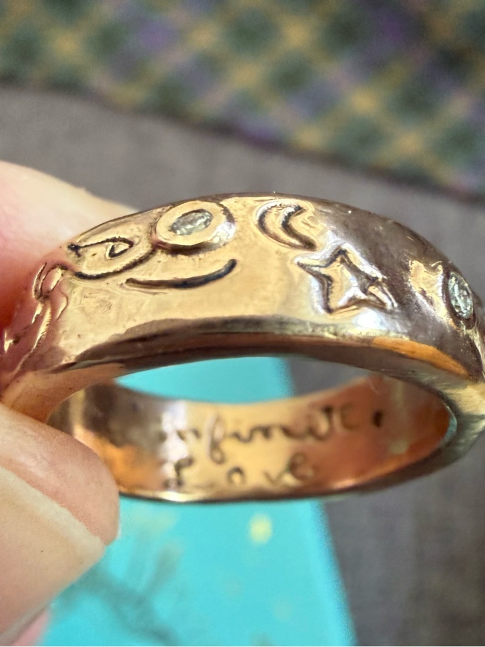 Jes Maharry 14 K Rose Gold and Diamonds “infinite love” ring GORGEOUS! - Picture 8 of 16